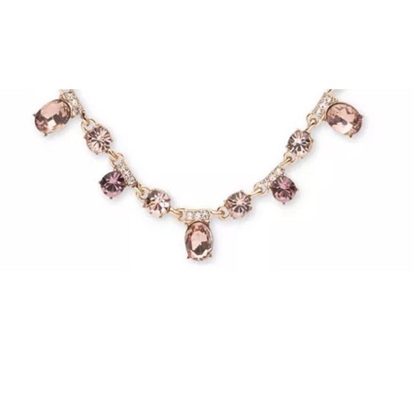 NWT Givenchy Gold Tone Crystal Frontal Necklace - Picture 2 of 7